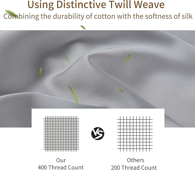 1 Pack Body Size Bamboo Viscose Zippered Pillow Case, 400 Thread Count Cooling - Image 4