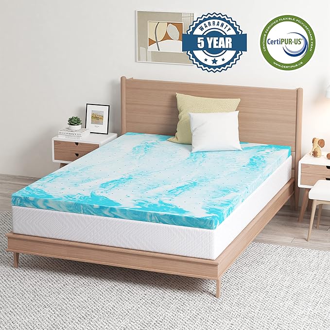 EGO Topper 3 Inch Queen Memory Foam Mattress Topper, Gel Foam Mattress Topper - Image 4