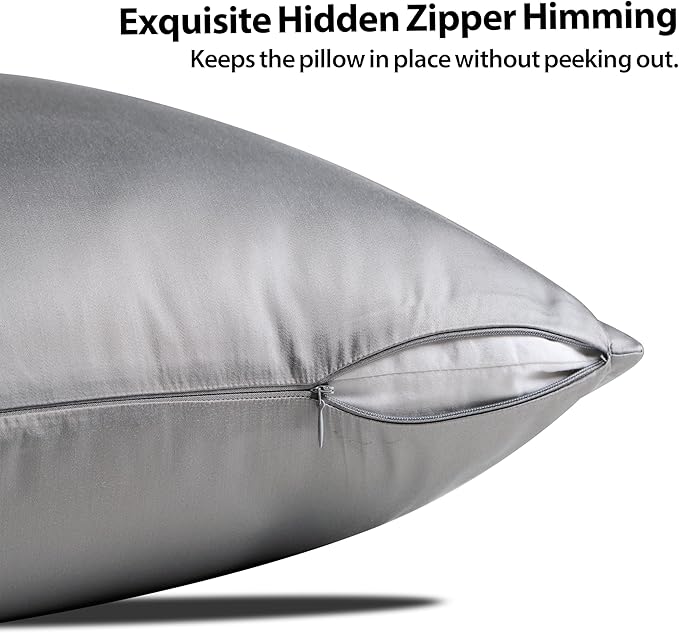 2 Pack Cooling Pillow Cases, Viscose Derived from Bamboo Pillow Protectors King - Image 3