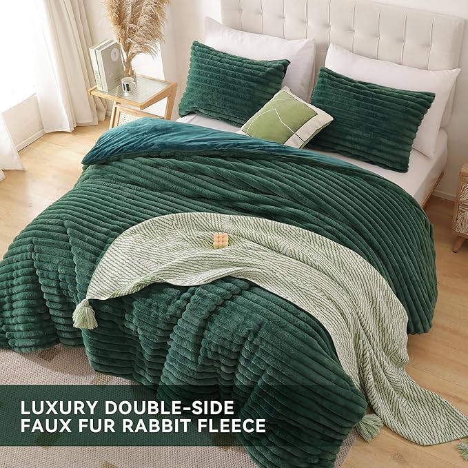 Smoofy Fluffy Full Size Comforter Sets 3 Pieces - Image 4