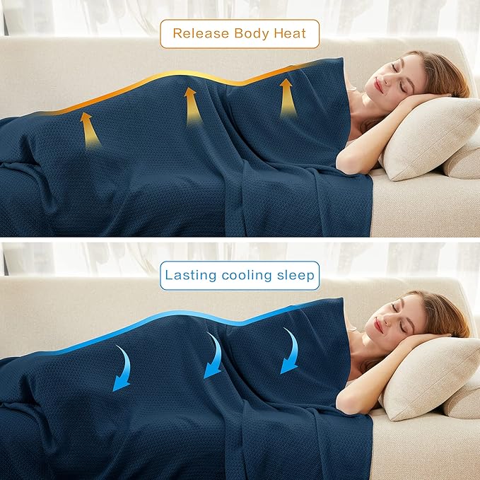 AmyHomie Cooling Blankets, 100% Rayon Derived from Bamboo, Cool Summer Blanket - Image 2