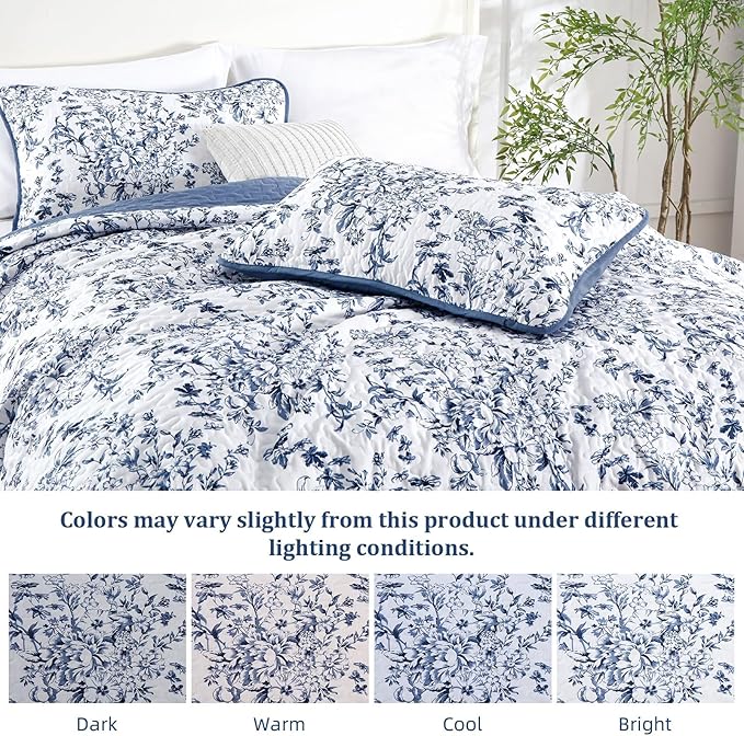 WONGS BEDDING Quilt Full Size, Botanical Quilt - Image 6