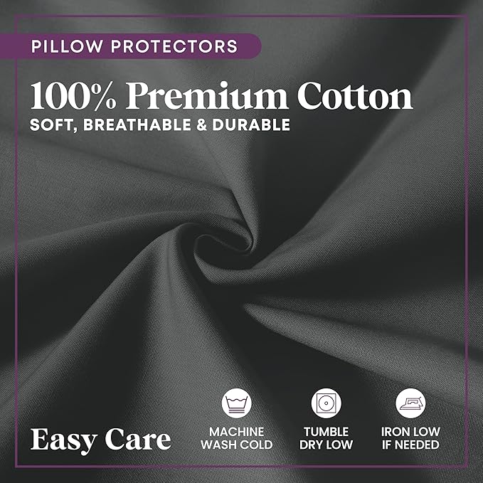 CirclesHome Pillow Protectors 2 Pack King Zippered - Image 4
