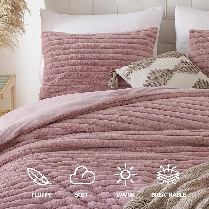 Smoofy Fluffy Full Size Comforter Sets 3 Pieces - Image 2