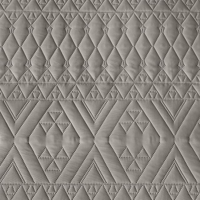 akkialla King/Cal King Size Quilt Bedding Set, Dark Grey Lightweight Microfiber - Image 8