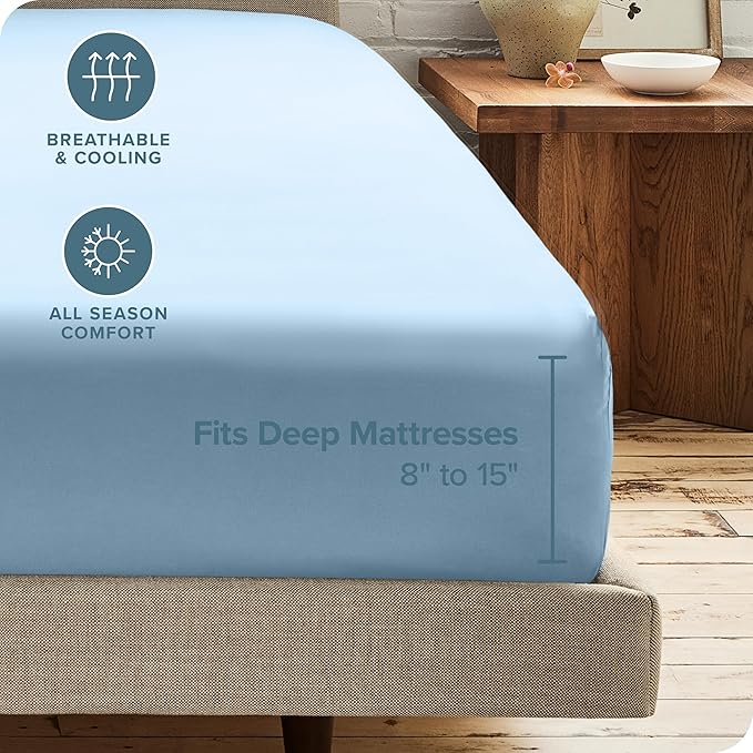 Bare Home 2-Pack Fitted Bottom Sheets Twin XL - Image 4