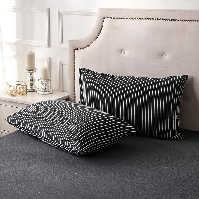 PURE ERA Jersey Knit Duvet Cover Set 100% T-Shirt Heather Cotton Super Soft - Image 8