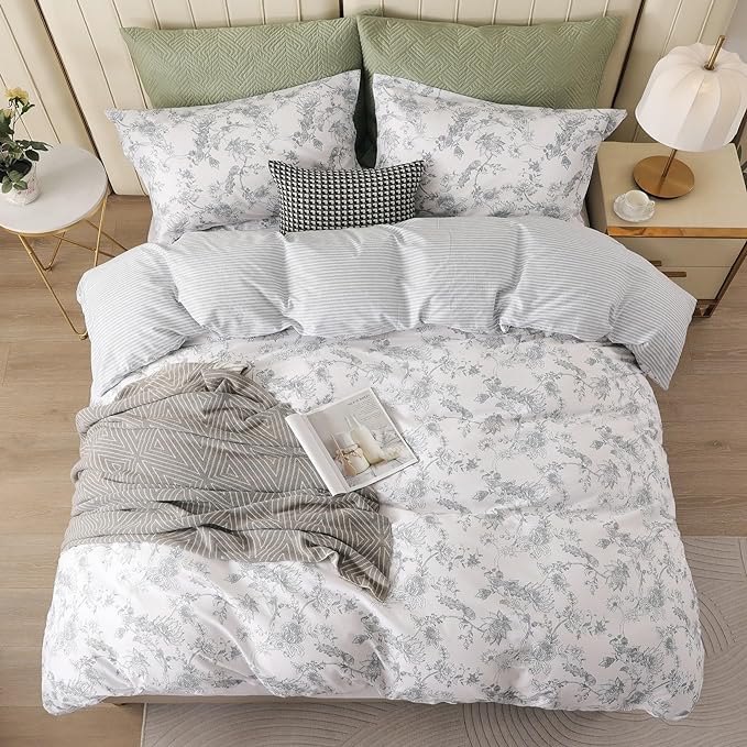 OAITE Duvet Cover Set, 100% Cotton Comforter Cover - Image 2