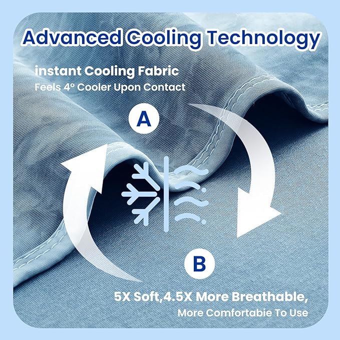 Topcee Cooling Throw Blanket for Hot Sleepers, Arc-Chill Q-Max >0.5 Cool Fiber - Image 5