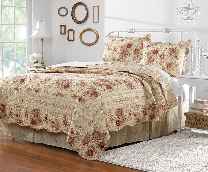 Greenland Home Antique Rose 100% Cotton Heirloom-Quality Quilt Set, 2-Piece - Image 13