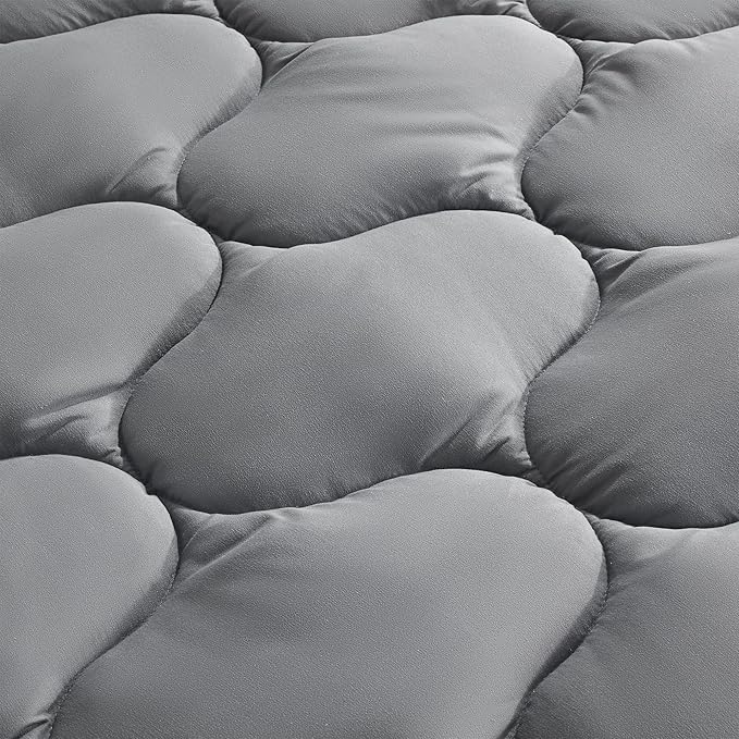 SLEEP ZONE Bedding Quilted Fitted Twin Mattress Pad Cover, Soft Fluffy Pillow - Image 7
