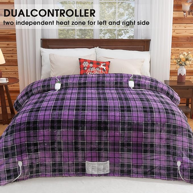 Heated Electric Blanket Queen Size, 84X90 Heating Blanket Queen - Image 2