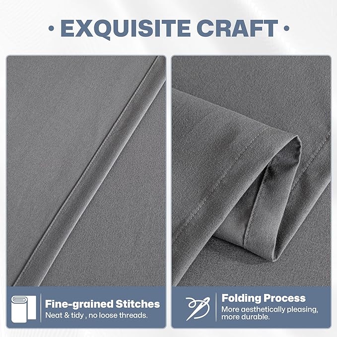 Lavisun Twin Flat Sheets Only, 6 Pack Soft Brushed Microfiber Bedding Sheets - Image 4