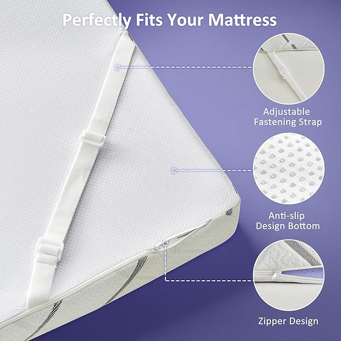 3 Inch Gel Memory Foam Mattress Topper Twin Size - Image 6
