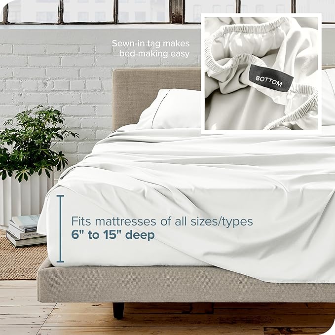 Bare Home Split Head Flex King Sheet Set - Image 6