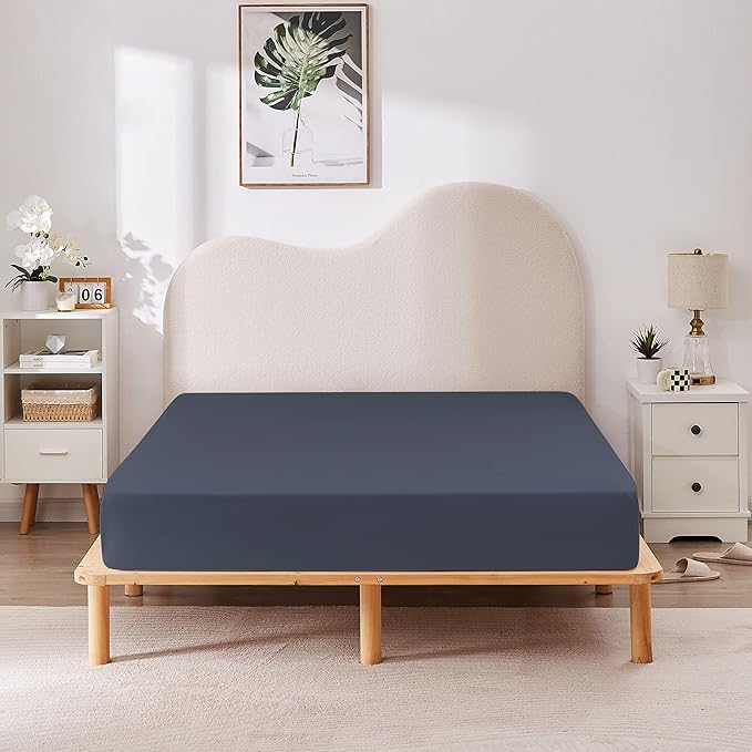 HBHLFZ Twin Fitted Sheet Only 2 Pack, Soft Breathable Bottom Sheet - Image 7