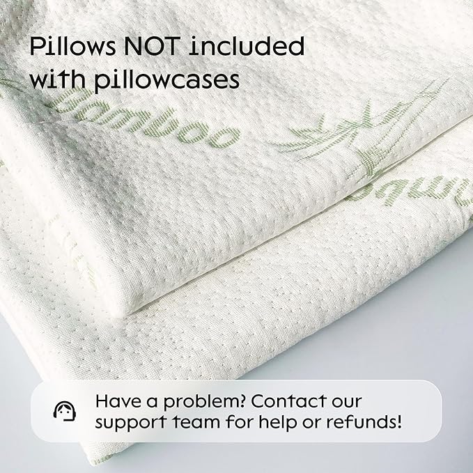 100% Waterproof Pillow Protectors Standard 20x26 Pair Zippered Pillow Case - Image 2