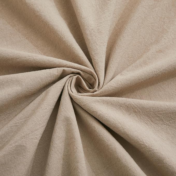 LOVQUE Linen Grey Duvet Cover Twin Size, 100% Washed Cotton Linen Like Bedding - Image 6