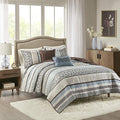 Madison Park Quilt Set Luxurious Jacquard Stripes Design by MADISONPARK