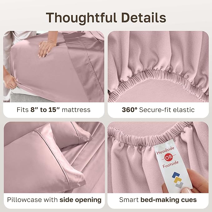 California Design Den Soft 100% Cotton Sheets Twin XL Size Set, 400 Thread - Image 5