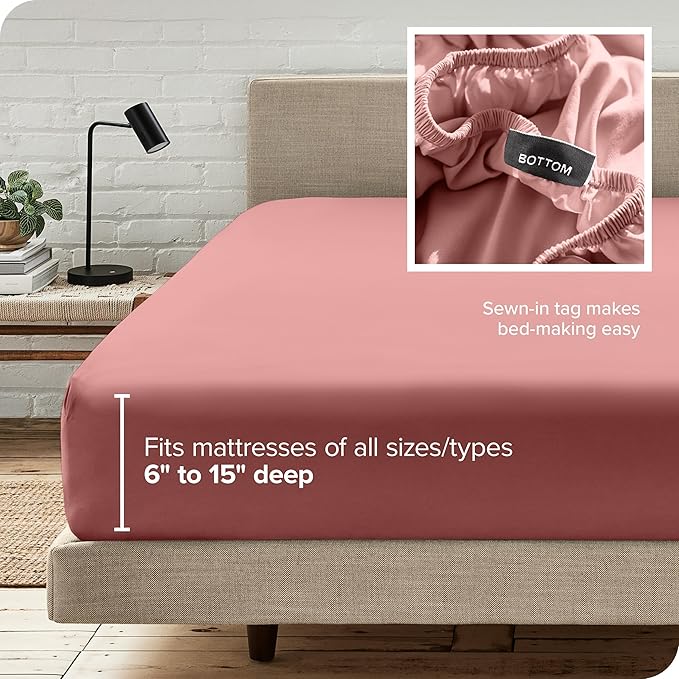 Bare Home Fitted Bottom Sheet Full Size - Image 6