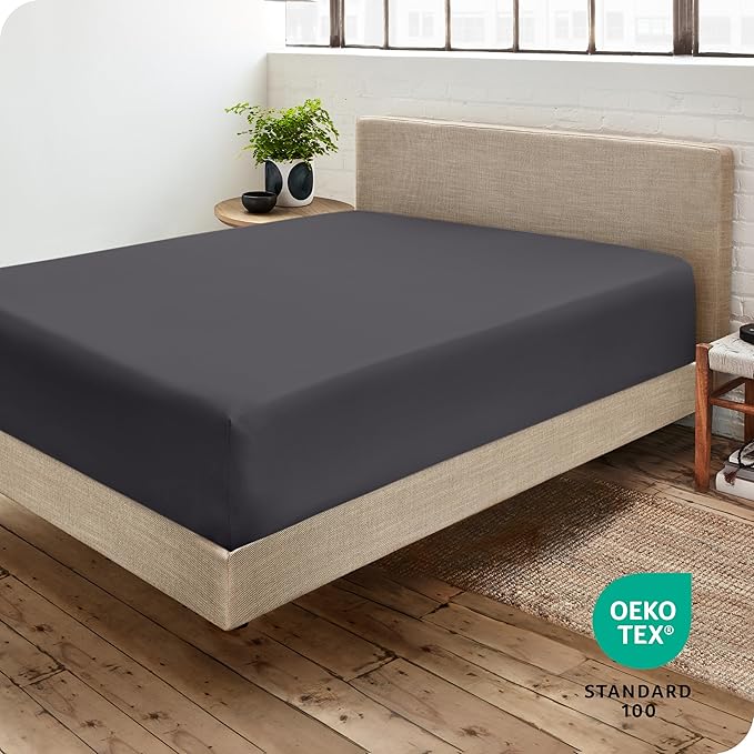 Bare Home Fitted Bottom Sheet Queen Size - Image 4