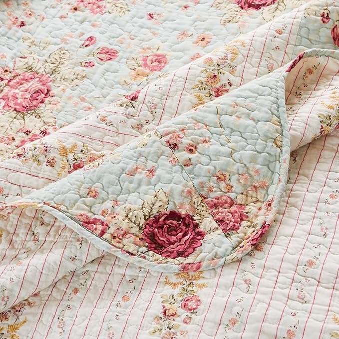 Greenland Home Antique Rose 100% Cotton Heirloom-Quality Quilt Set, 5-Piece - Image 4