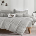 JELLYMONI 100% Natural Cotton 2pcs Striped Duvet Cover Sets by JELLYMONI