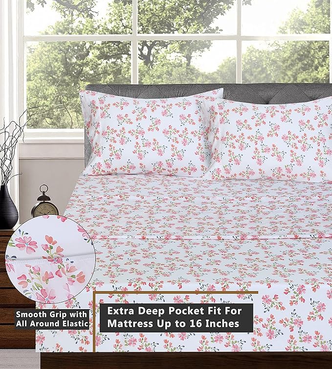 RUVANTI 100% Cotton Sheets – Twin XL Size Percale Bedding, Cooling & Breathable - Image 4
