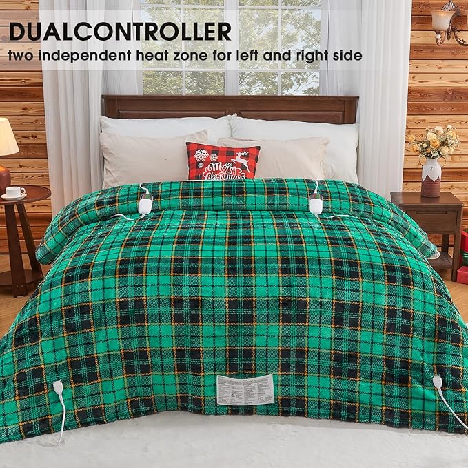 Heated Electric Blanket Queen Size, 84X90 Christmas Blanket - Image 2