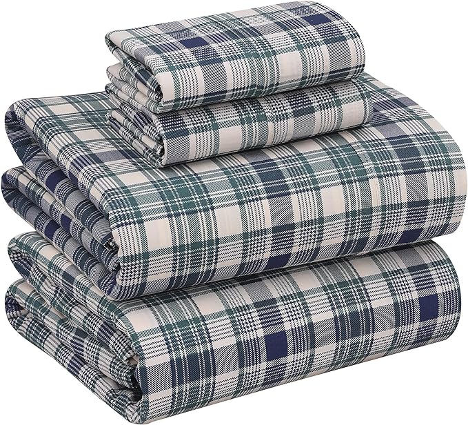 RUVANTI 100% Cotton Sheets – Queen Size Percale Bedding, Cooling & Breathable by Ruvanti
