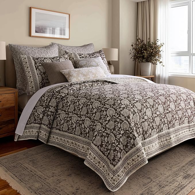 Levtex Home Adare Cocoa Reversible King/Cal King Quilt Set and 2 Pillow Shams - Image 2
