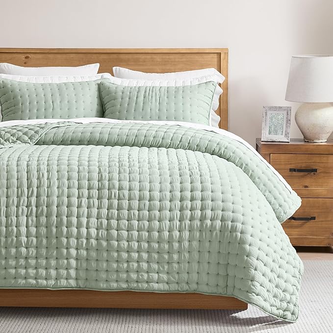WDCOZY Sage Green Twin Quit Size Bedding Sets by WDCOZY