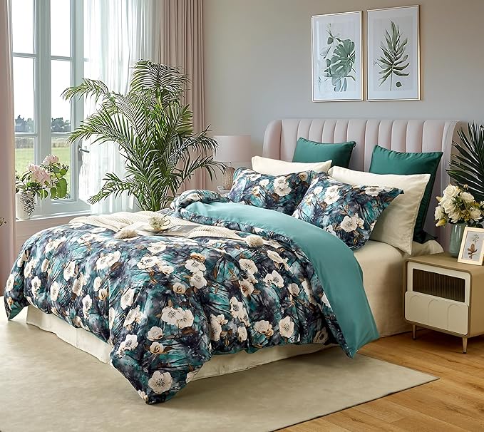 Cupocupa Duvet Cover King Size Set Boho Floral Pattern King Duvet Cover Set - Image 2