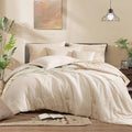 Monbix King Size Comforter Set, Birch Marble Pattern King Size Bed Set by Monbix