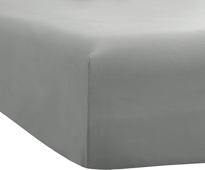 Sfoothome Full Grey Fitted Sheet Only, Wrinkle Free - Image 3