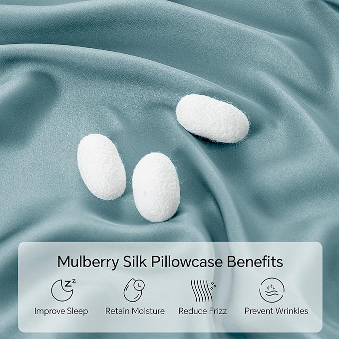 INFIIXSO Mulberry Silk Pillow Case King Size, Silk Pillowcase - Image 2