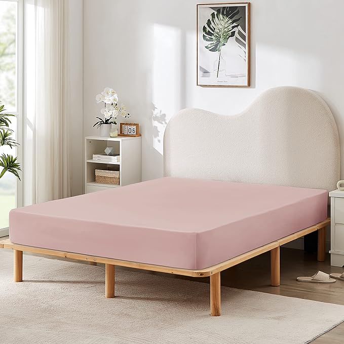 HBHLFZ Queen Fitted Sheet Only, Soft Breathable Bottom Sheet by HBHLFZLuxuryHomeLife