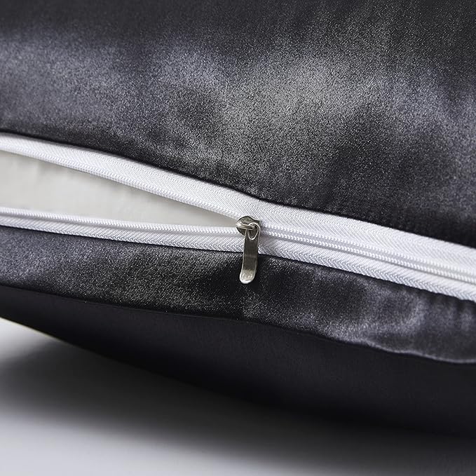 Satin Pillowcases with Zipper （20x26）, Standard Size Pillowcases Set of 2 - Image 4
