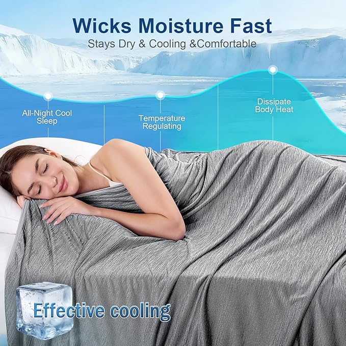 KMUSET Cooling Blanket Queen Size, Double Sided Summer Cooling Blankets - Image 4
