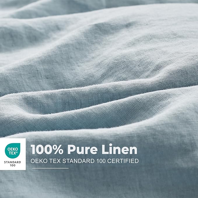 Simple&Opulence 100% Washed Linen Duvet Cover Set - Image 2