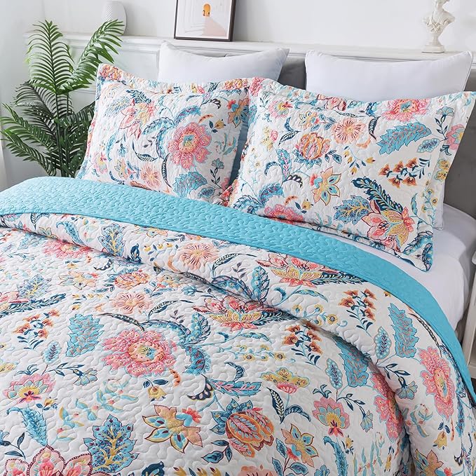 BEDIFANY Garden Cotton Filling Queen Size Quilt Set - Image 3