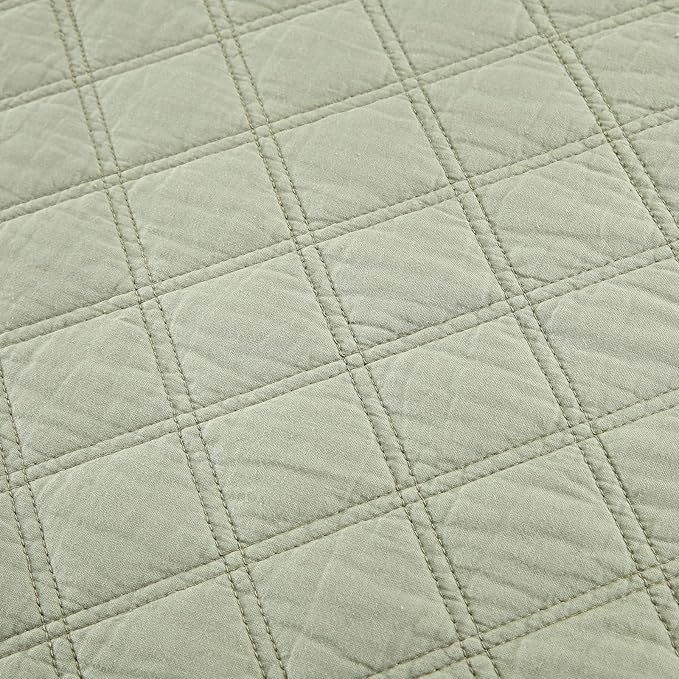 ROOMLIFE Quilt Set Full Size 3D Floral Embroidery Pattern 3-Piece Cotton - Image 4