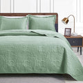 Love's cabin Quilts for Full Bed Sage Bedspreads Bedding Set by Lovescabin