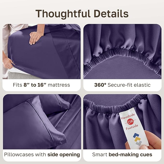 California Design Den Soft King Size Cotton Sheet Sets, 400 TC Good - Image 5