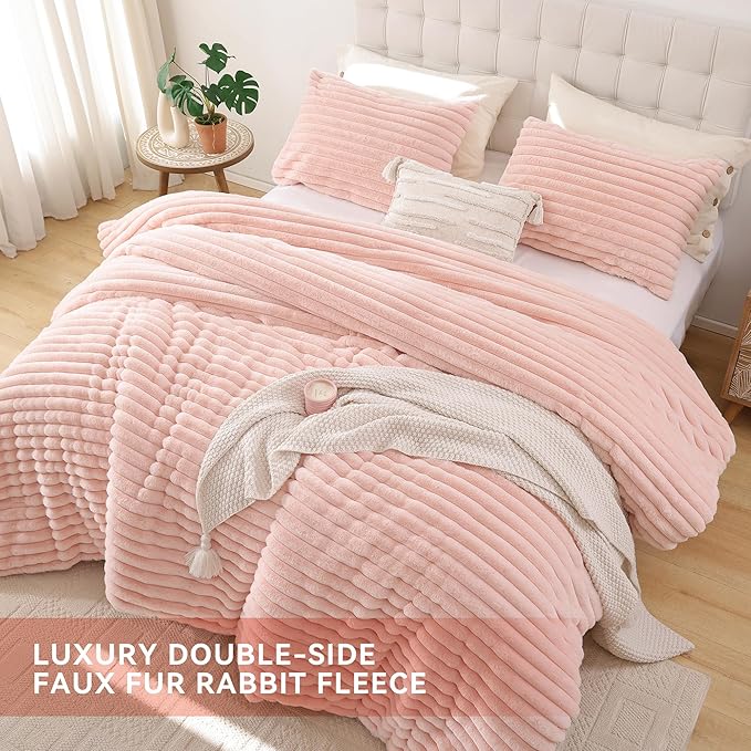 Smoofy Fluffy Full Size Comforter Sets 3 Pieces - Image 4