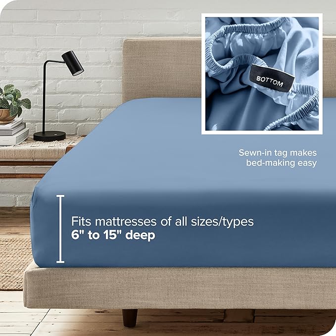 Bare Home Fitted Bottom Sheet Twin XL Size - Image 6