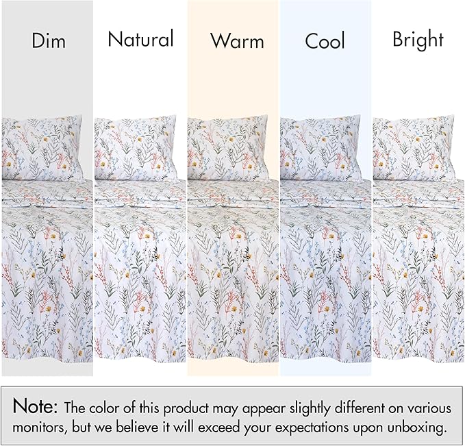 RUVANTI 100% Cotton Sheets – California King Percale Bedding, Cooling & - Image 7
