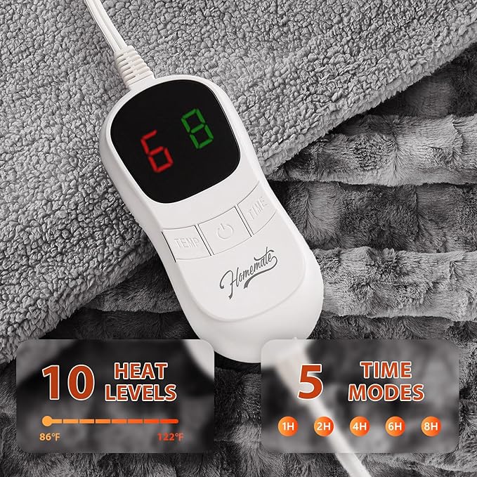 Homemate Electric Heated Blanket Full Size - Image 3