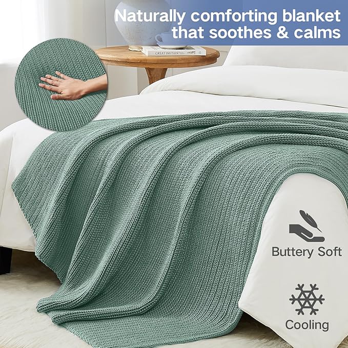 Guohaoi Knitted Weighted Blanket Kids No Beads Cooling Heavy Blanket, Home - Image 4